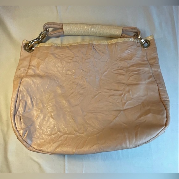 JIMMY CHOO TEXTURIZED LEATHER SINGLE HANDLE SATCHEL - Picture 2 of 4